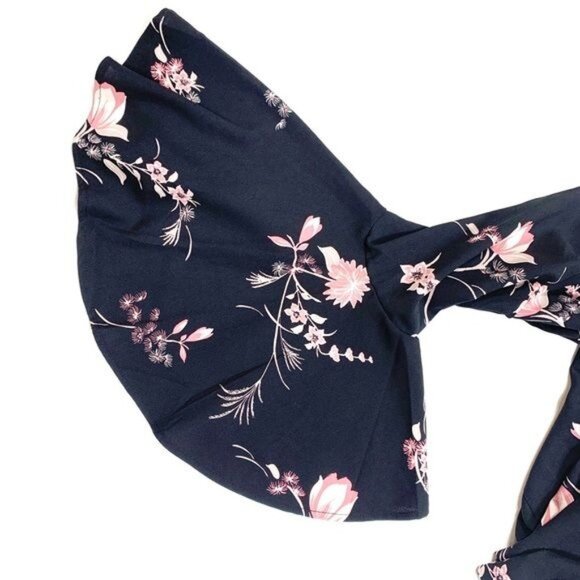 Leith Dress Unlined Bell Sleeve Floral Print Small Might Fit a Medium - Picture 4 of 13